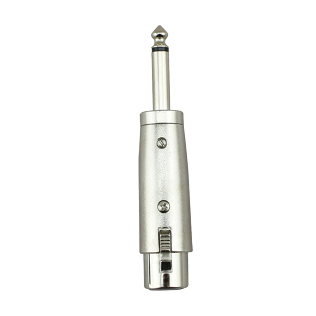 XLR Stereo Jack to stereo Jack Adapter Connectors, Gold Plated, Female to 1/4 6.35mm Mono Male Plug