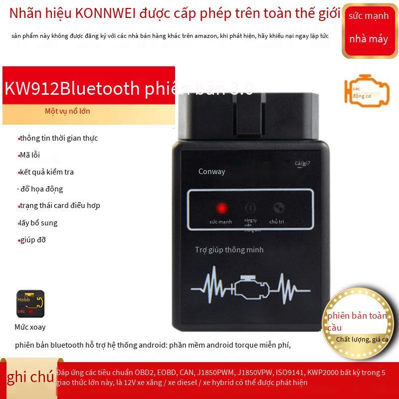 Đảm bảo chất lượng có thể ủy quyền cho công cụ chẩn đoán lỗi động cơ xe hơi KONNWEI KW912 ELM327 OBD2 thỏa thuận đầy đủ