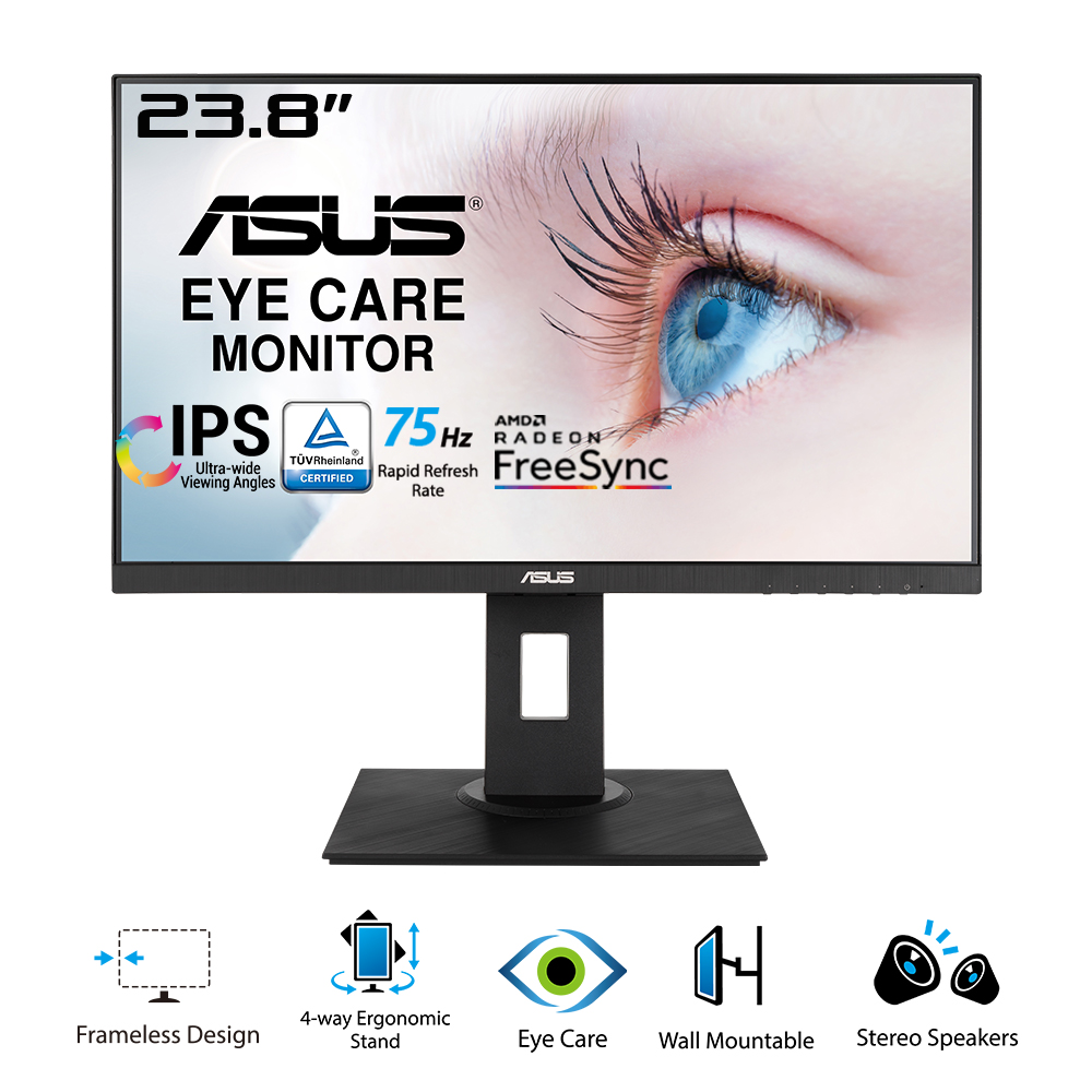 Màn hình Bảo Vệ Mắt ASUS VA24DQLB 23.8 inch Full HD (1920x1080) 75Hz IPS Adaptive-Sync - Hàng Chính Hãng