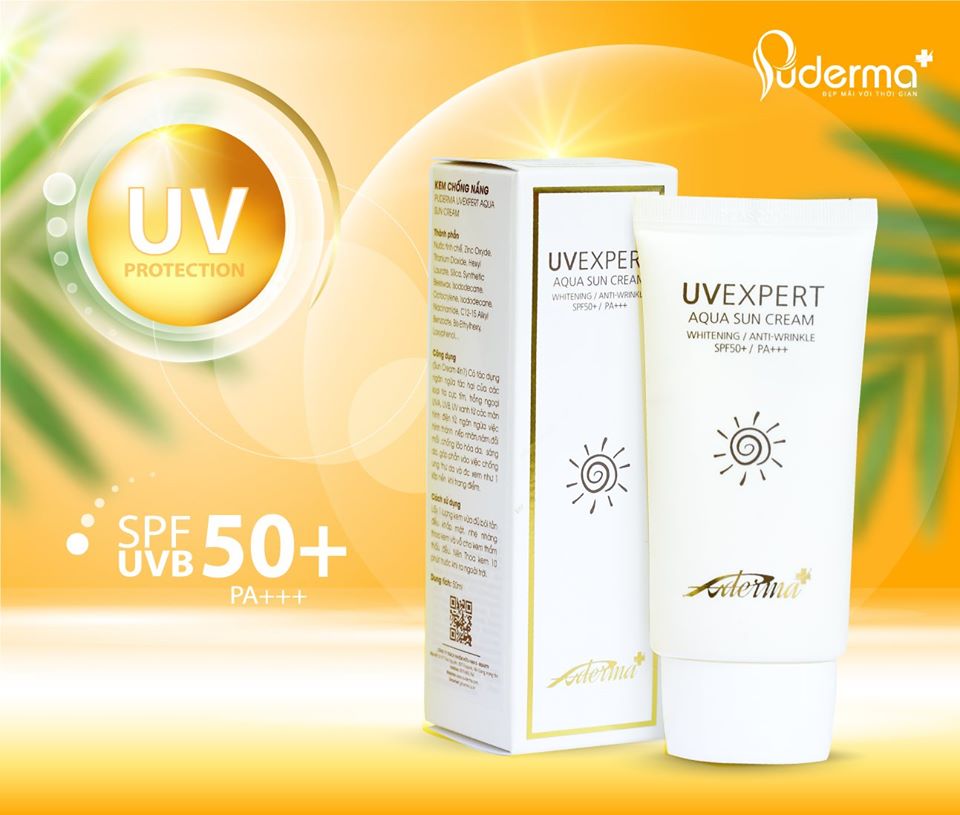 Kem Chống Nắng Hàn Quốc PUDERMA UVEXPERT AQUA : bảo vệ da trước tác hại của các tia UV từ ánh nắng mặt trời