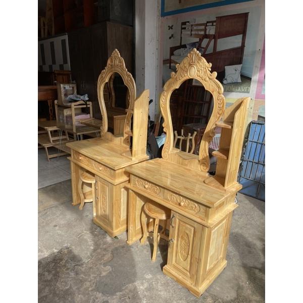Bàn Trang Điểm Gỗ Thông Ngang 80cm ( Freeship SG )
