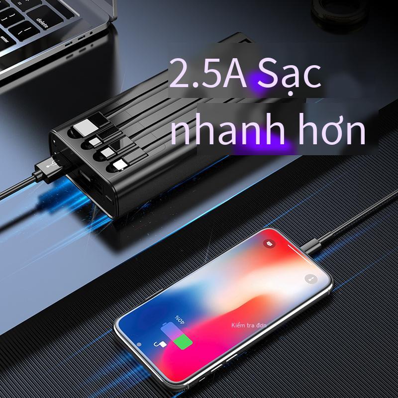 Giao hàng nhanh cao cấp cáp khép kín 20000 mAh màn hình hiển thị kỹ thuật số màn hình hợp kim điện thoại di động sạc dự phòng kho báu logo quà tặng