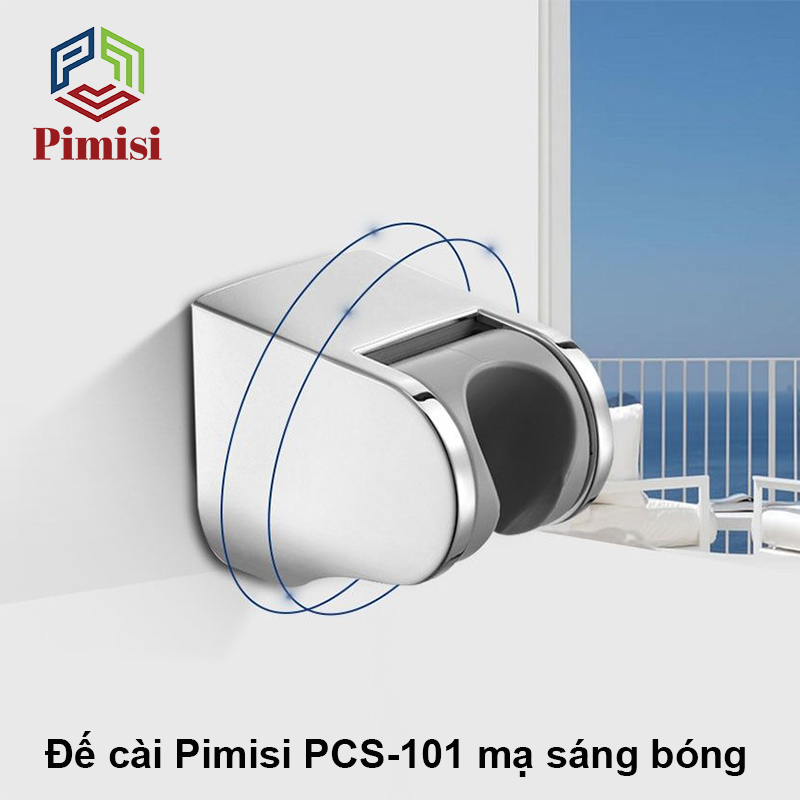 Giá Đỡ Vòi Sen Tắm Pimisi PCS-101 Điều Chỉnh Gập Hướng Tay Sen Cài Cho Vòi Hoa Sen Tắm Gắn Tường Mạ Màu Inox Sáng Bóng Dễ Vệ Sinh | Hàng Chính Hãng