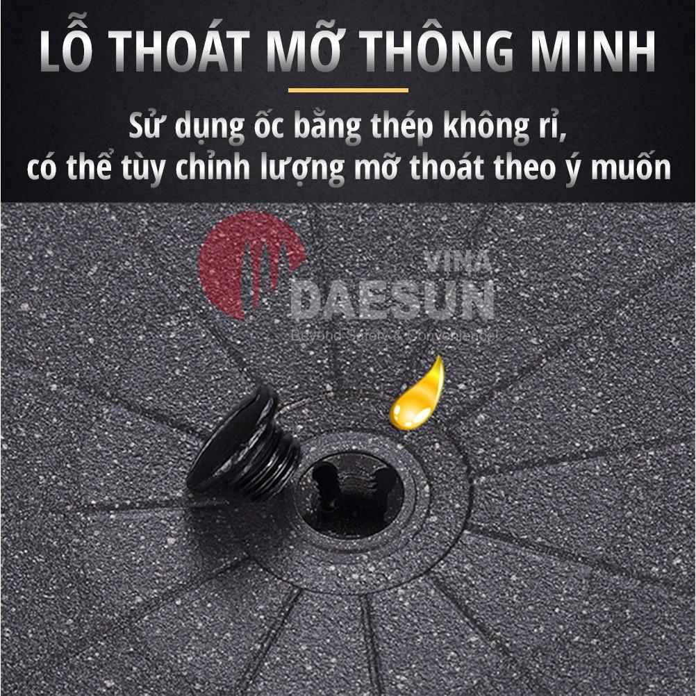 Chảo Nướng Chống Dính Maxsun (Vuông) - Lỗ Thoát Dầu Mỡ | Không Khói | 4 Lớp | Phủ Đá Cao Cấp | Hàng Chính Hãng