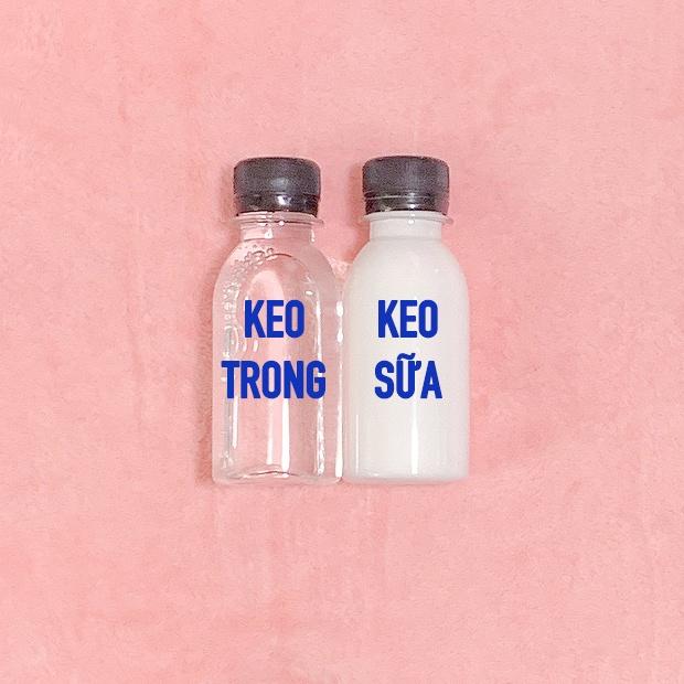 Keo Trong Đóng Chai + Keo Sữa Đóng Chai 100ml - Nguyên liệu làm slime