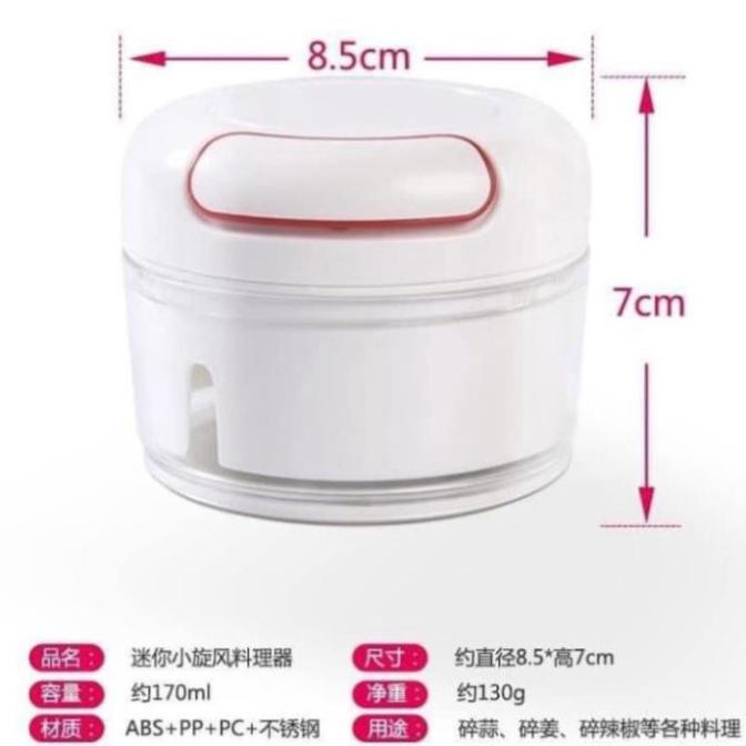 Dụng Cụ Xay Nghiền Tỏi Ớt, Rau Củ, Thịt Cá,… Bằng Dây Rút Thế Hệ Mới