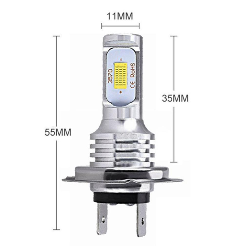 2 Pcs Mini 6000K 80W -30V Auto Front Foglight Lamp Bulbs -3570