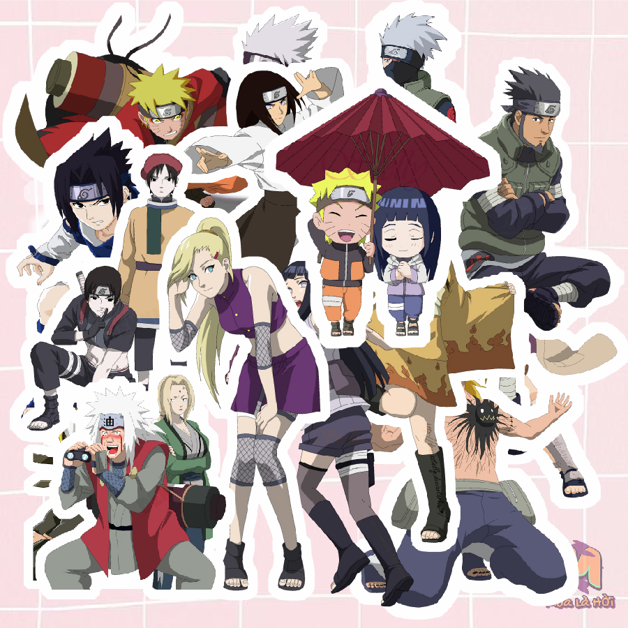 Miếng dán Stickers chủ đề Naruto