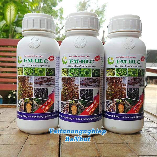 Chế Phẩm EM - HLC Chai 500ml Đặc Trừ Tuyến Trùng - Đặc Trừ Vàng Lá Thối Rễ, Phòng Trừ Tuyến Trùng Rễ Hại Cây Trồng