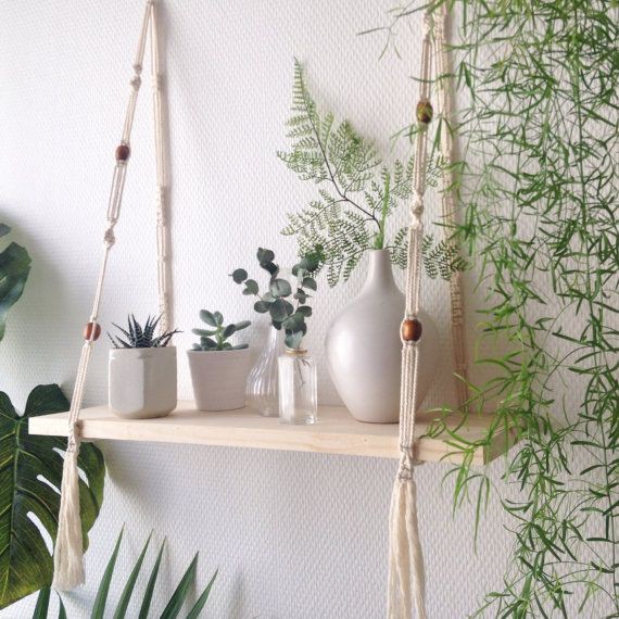 Kệ treo dây macrame thủ công