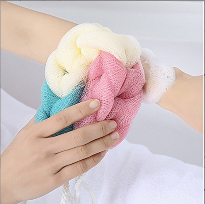 Bông tắm dài tạo bọt chất liệu vải lưới mềm mịn cao cấp giá rẻ, bông tắm nhập khẩu chất lượng cao