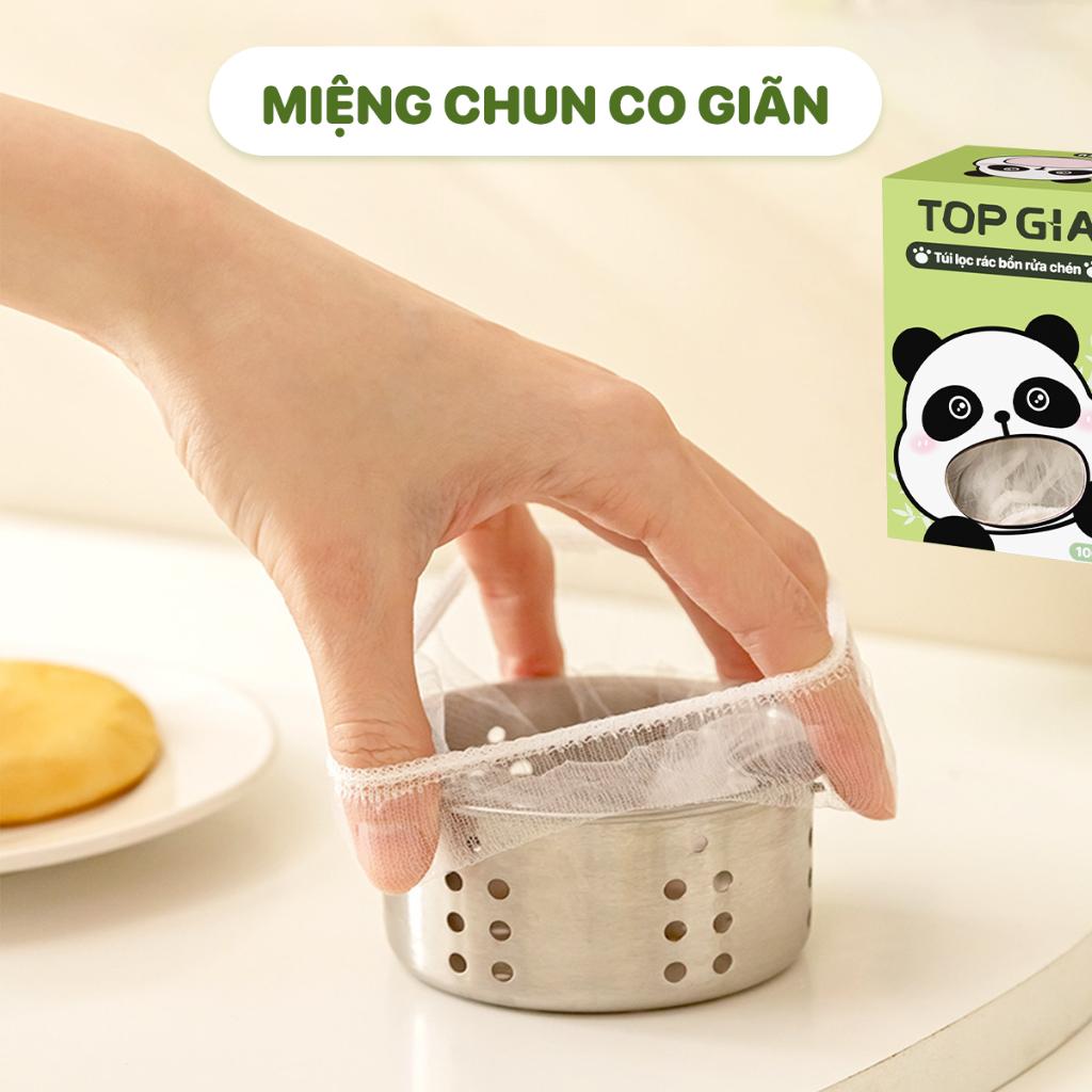 100 túi lọc rác bồn rửa chén TOPGIA, giỏ lưới tiện lợi, giữ cho chậu rửa luôn sạch sẽ