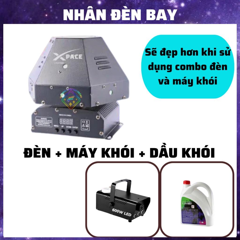 Đèn Laser Moving Nấm 11 Mắt Xoay 360 Độ Cảm Biến Nhạc Cho Phòng Bay, Phòng Karaoke, Sân Khấu