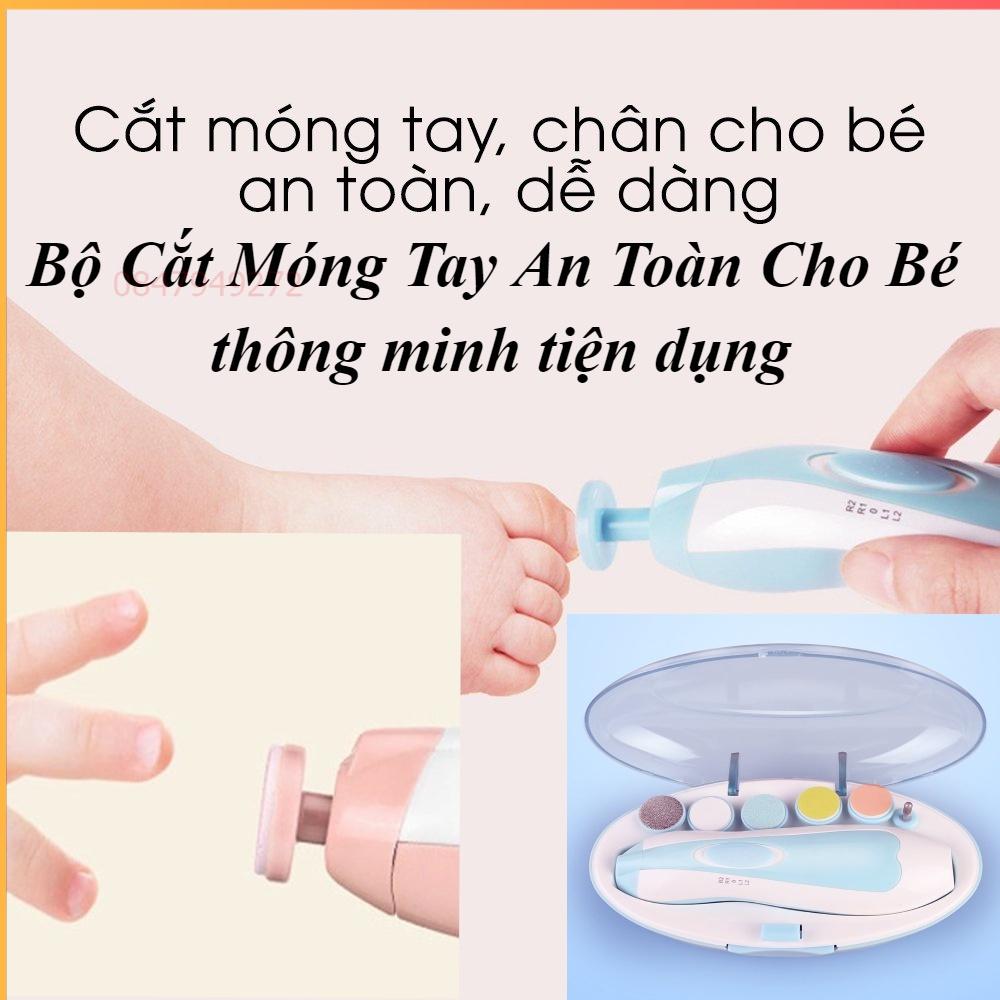 Bộ Cắt Móng Tay An Toàn Cho Bé thông minh tiện dụng, Máy mài dũa móng tay, móng chân chuyên dụng cho trẻ em TỪ 0 TUỔI.