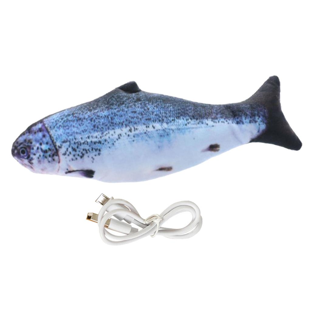 2x Pet Cat Chewing Toy Kitty Interactive Fish Toy Play Toy For Cat Kitten