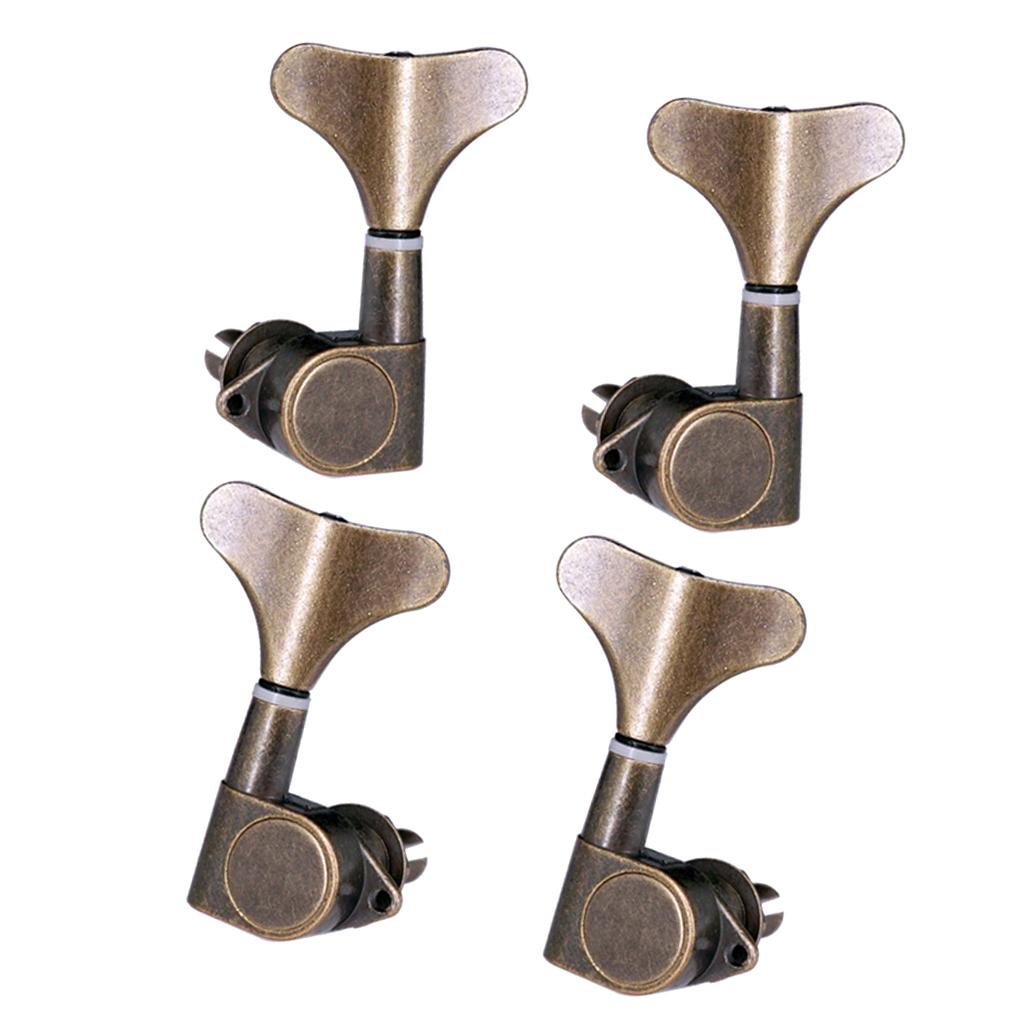 Đuôi Cá Nút Bass Dây Đàn Guitar Tuner Chốt Khóa Máy Đầu 2L2R Vàng Đồng