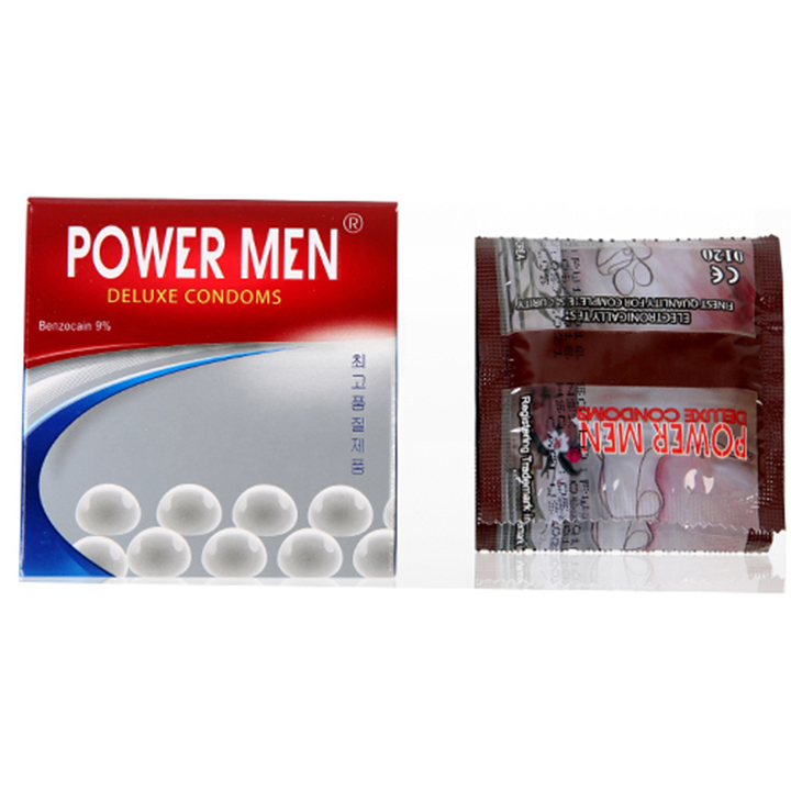 Bao Cao Su Power Men Ngọc Trai Có Gai (H3) + Viên Sủi Cải Thiện Sinh Lý Nam (2 Viên) - Chống Xuất Tinh Sớm - Che Tên Sản Phẩm