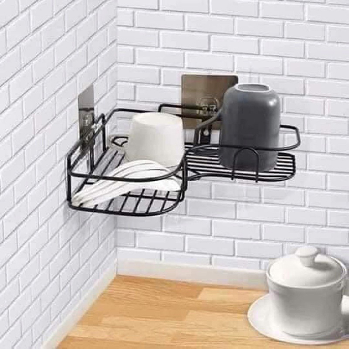 Bộ 2 kệ góc nhà tắm dán tường mẫu mới