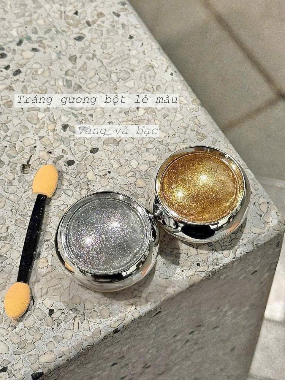 Tráng Gương Lẻ Màu Bạc Và Vàng Siêu Mịn Làm Nail, Tạo Hiệu Ứng Tráng Gương Sáng Loáng Cho Móng Bóng Đẹp Kết Hợp Cùng Sơn Gel Nữ Women