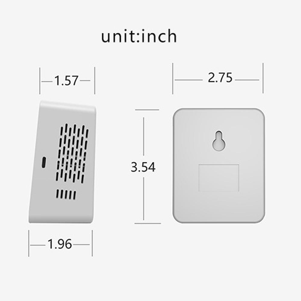 Tuya WiFi Intelligent Air Quality Detector PM2.5 CO2 TVOC HCHO Temperature Humidity 6 In 1 Detector Time Date Week Display Mobilephone APP Remotes Viewing 2 Sets Alarm Clock Home Indoor Desktop Air Quality Monitor