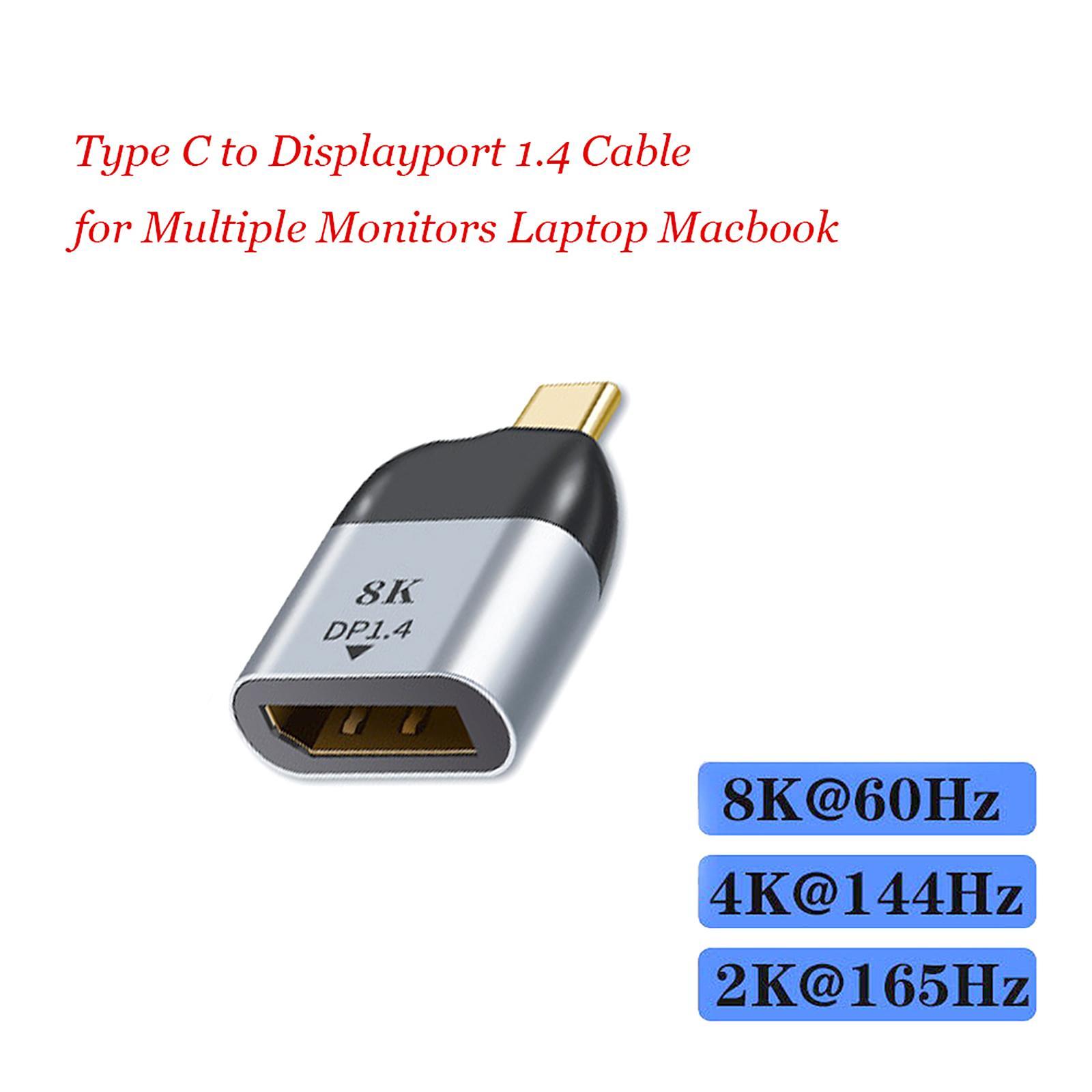 Type C USB C Male to DisplayPort Adapter Converter 8K 60Hz for MacBook Pro