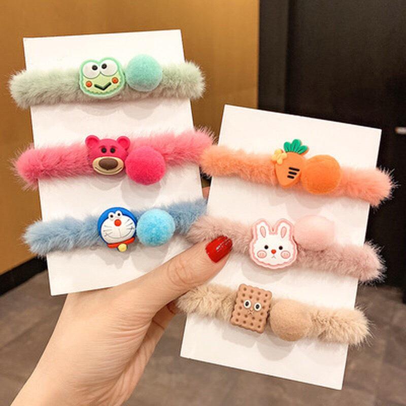 DÂY BUỘC TÓC LÔNG HOẠT HÌNH HOT TREND HÀN QUỐC- NUNAM SHOP
