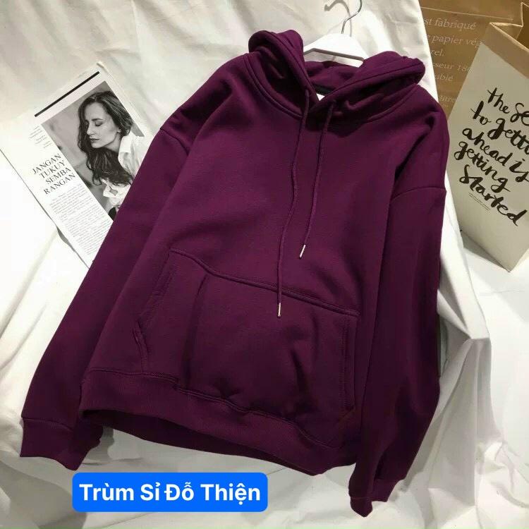 Áo hoodie trơn đen chất nỉ bông cao cấp Unisex bigsize nam nữ ấm áp mùa đông chống nắng mùa hè đi học chơi du lịch đẹp