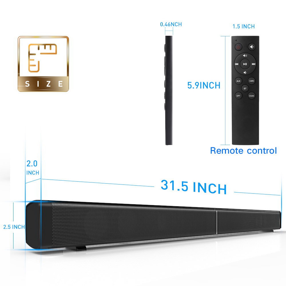 Loa thanh tivi soundbar 3D LP-09 ( kèm 2 micro không dây )