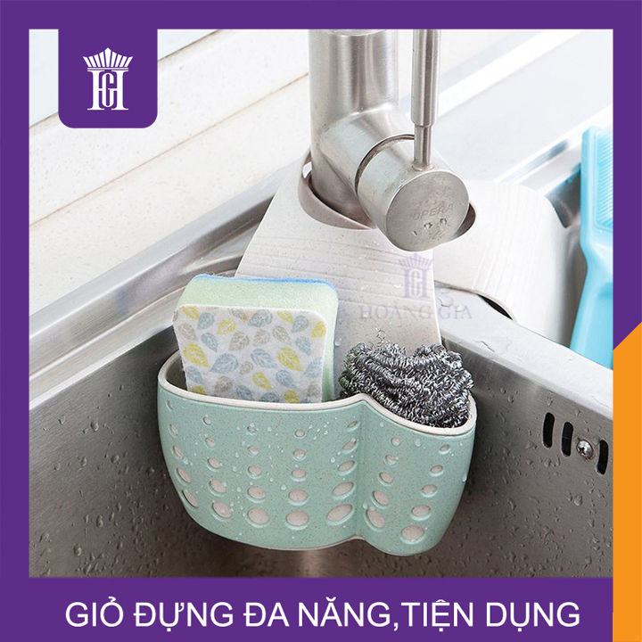 Giỏ Treo Chậu Rửa Bát Bồn Rửa Chén Chất Lượng Cao Đựng Giẻ Rửa Bát - Hoàng Gia JY189 - Màu Xanh Ngọc