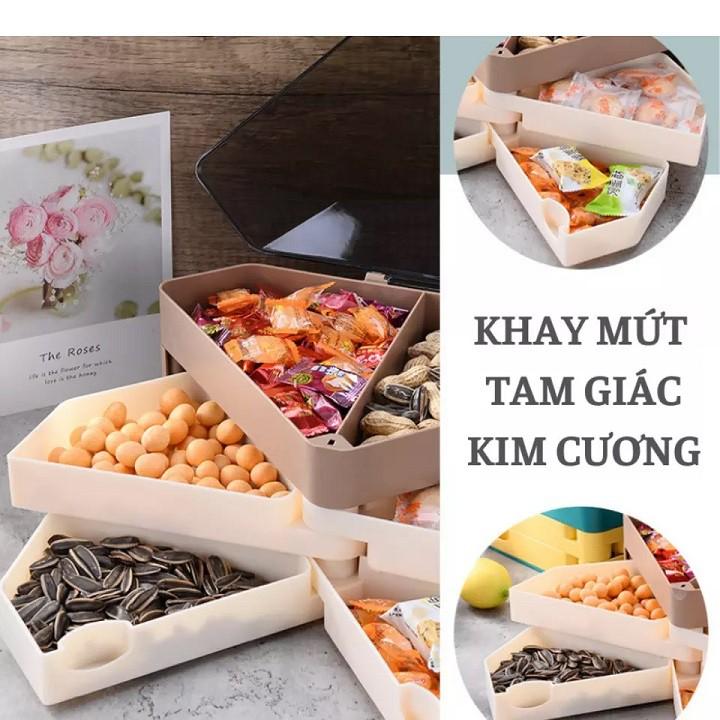 Khay đựng đồ gọn gàng 3 tầng hình kim cương cao cấp