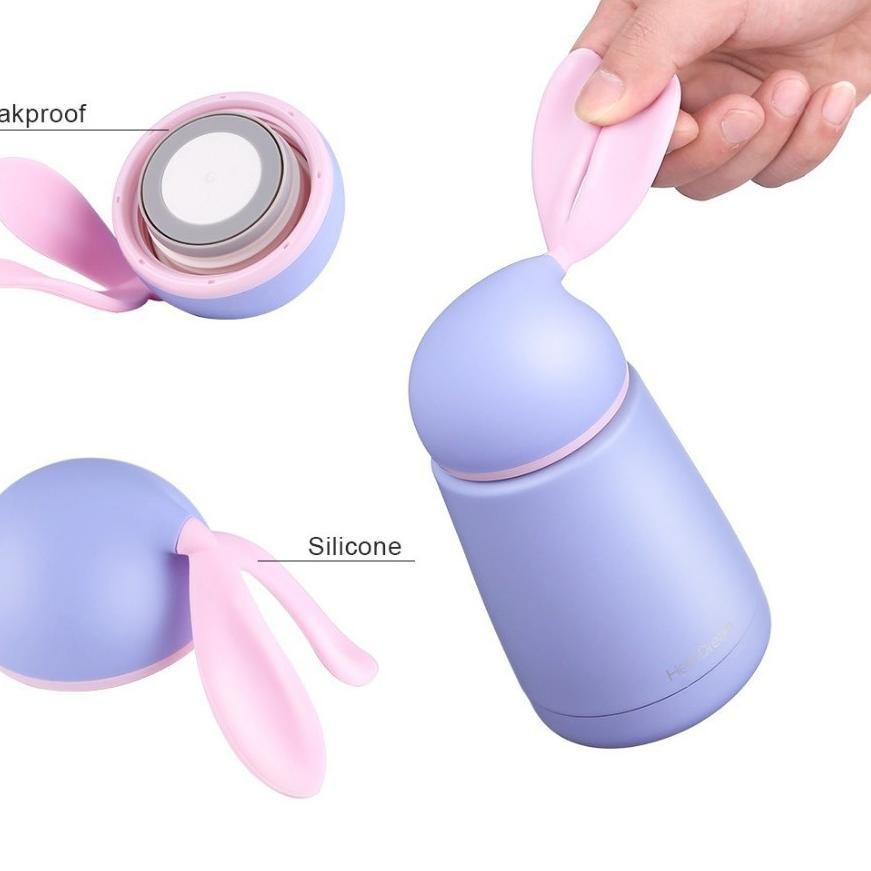 Bình nước giữ nhiệt bằng thép không gỉ hình thỏ dễ thương 5.5 300ml B58