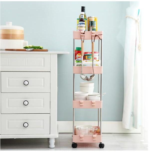 KỆ MINI 4 TẦNG CÓ BÁNH XE