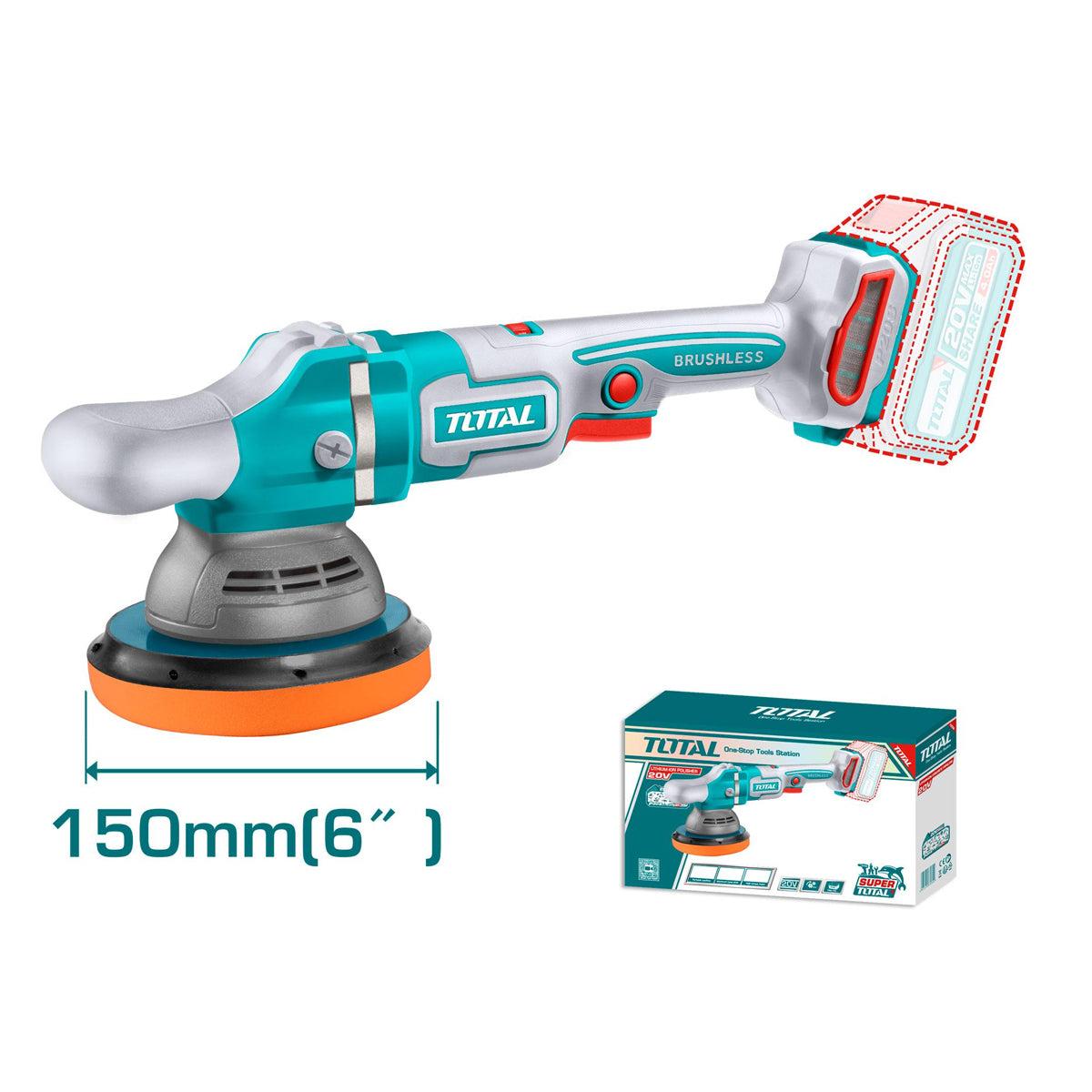 MÁY ĐÁNH BÓNG KHÔNG CHỐI THAN DÙNG PIN 20V (KHÔNG KÈM PIN &amp; SẠC) TOTAL TAPLI2015 - HÀNG CHÍNH HÃNG