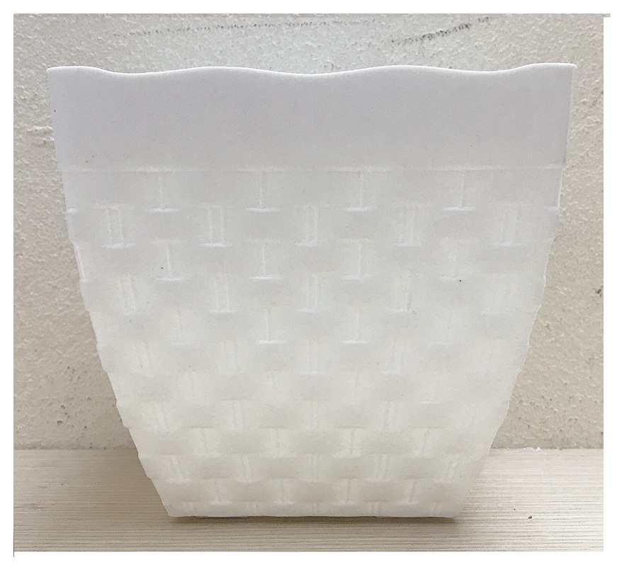 10 Chậu Nhựa Trồng Hoa Cây Cảnh Vuông Mây 5, Kích thước 12x12 cm