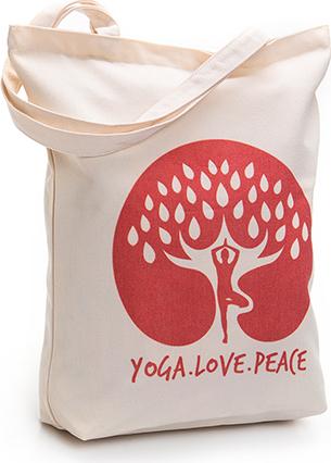 Túi Vải Canvas Yoga Love Peace - The Happy Bag (Có dây kéo)