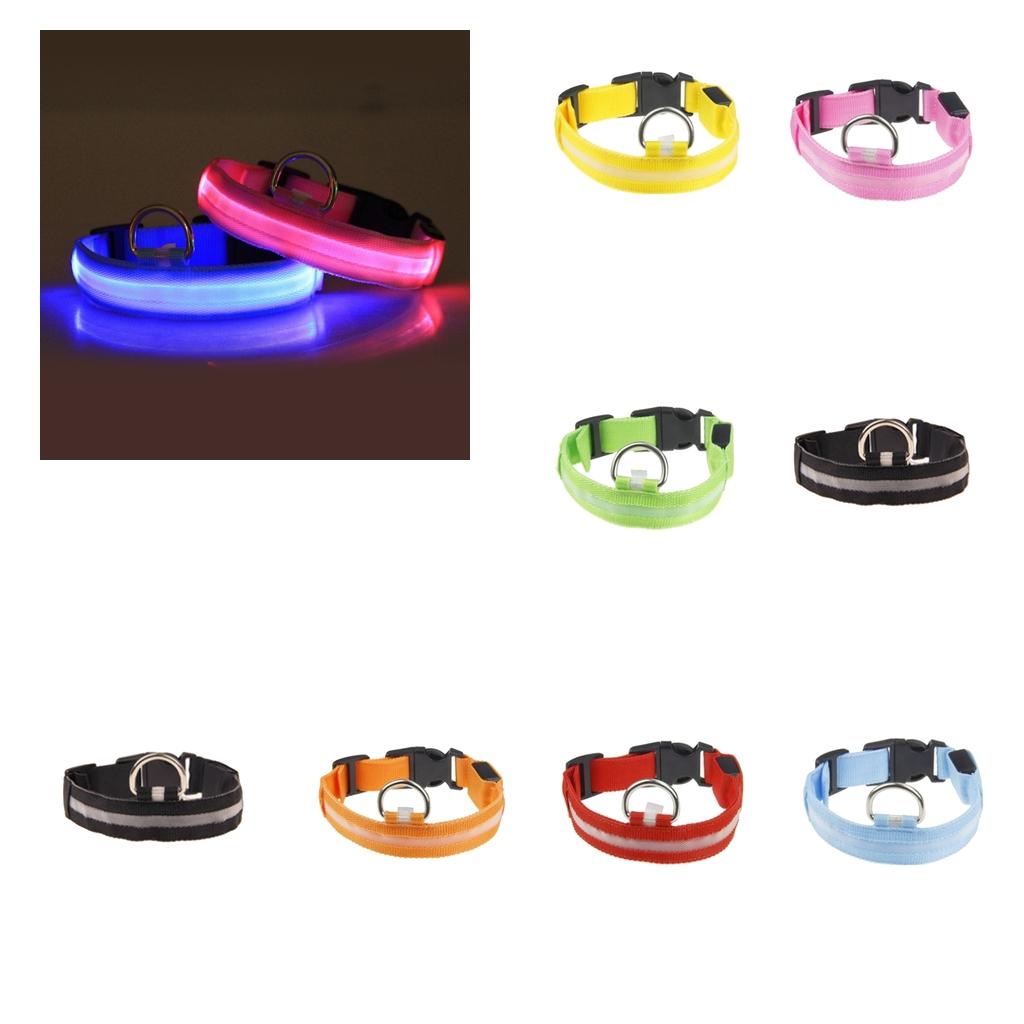 Adjustable Pet Lighting Collar Dog Glow In The Dark Collar For Small Dog