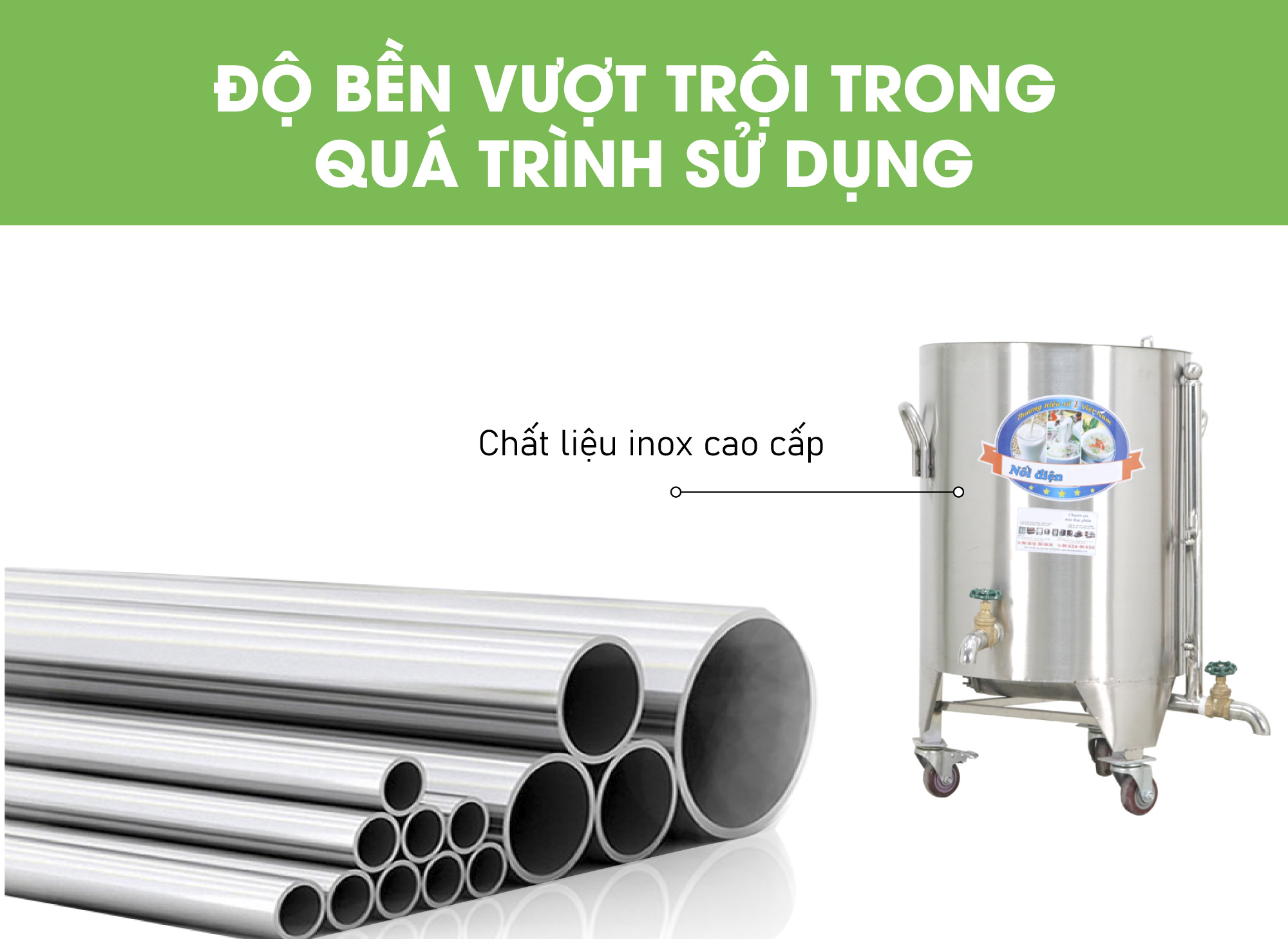 Nồi nấu sữa đậu nành công nghiệp 80L - Nấu sữa thơm, không bị đóng cặn - Hàng chính hãng