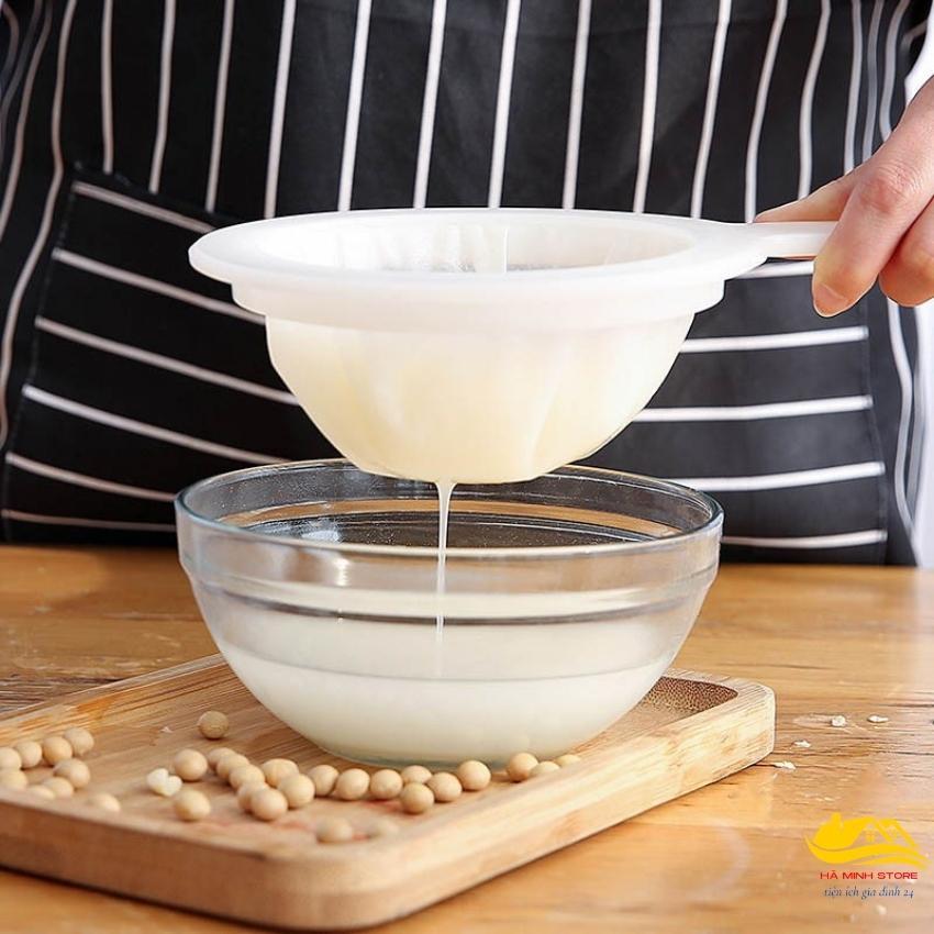 Rây lọc thực phẩm siêu mịn lọc sữa đậu nành lọc nước ép - Rây lọc cặn thức ăn đa năng có tay cầm hà minh store