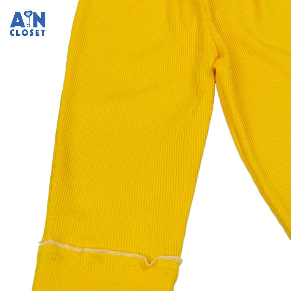 Quần Legging dài bé gái họa tiết Gân Vàng Thun cotton - AICDBGKOBSRH - AIN Closet