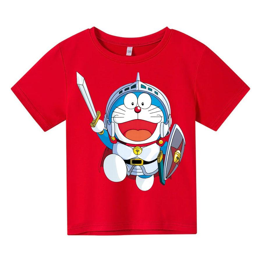 Áo thun trẻ em doraemon chiến binh 4 màu Có size người lớn, King Cotton