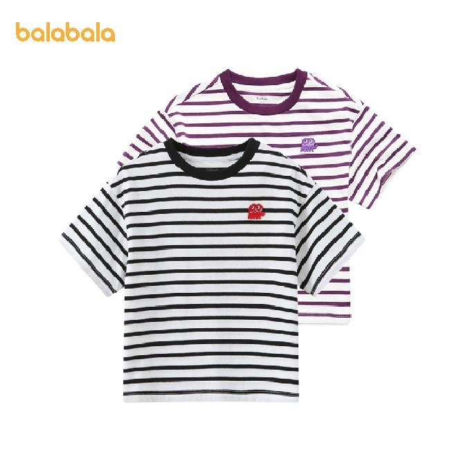 Áo phông cộc tay kẻ sọc hãng BALABALA cho bé