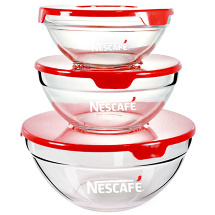 Combo 4 hộp cà phê hòa tan Nescafé cà phê sữa đá (Hộp 10 gói x 24 g) [Bộ 3 thố thủy tinh Nescafe]