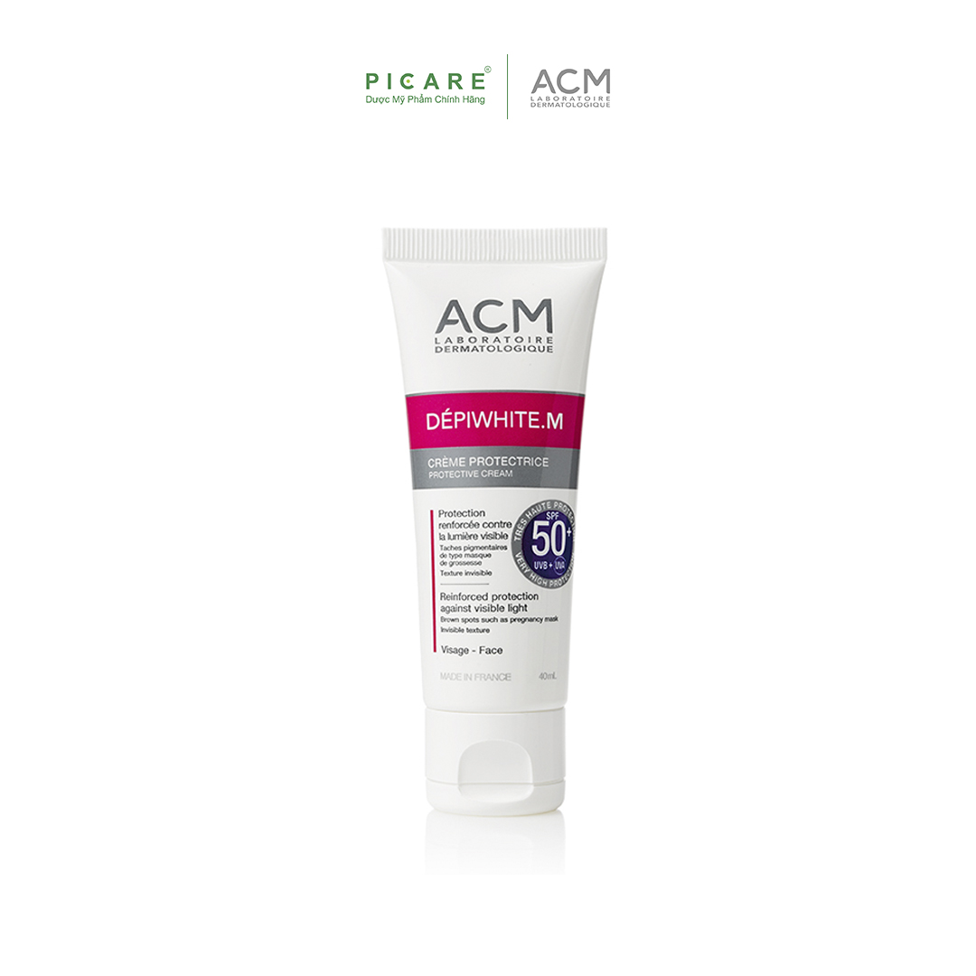 Kem Chống Nắng Giảm Nám &amp; Sạm Da ACM Depiwhite M Protective Cream SPF50+ 40ml