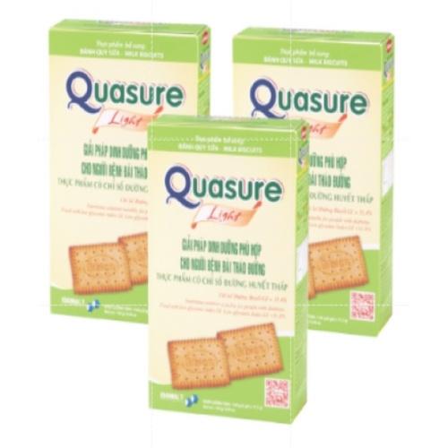 Nguyên Thùng Bánh Quy Quasure Light Sữa hộp 140 gram Bibica  24 hộp- thực phẩm dành cho người ăn kiêng, tiểu đường