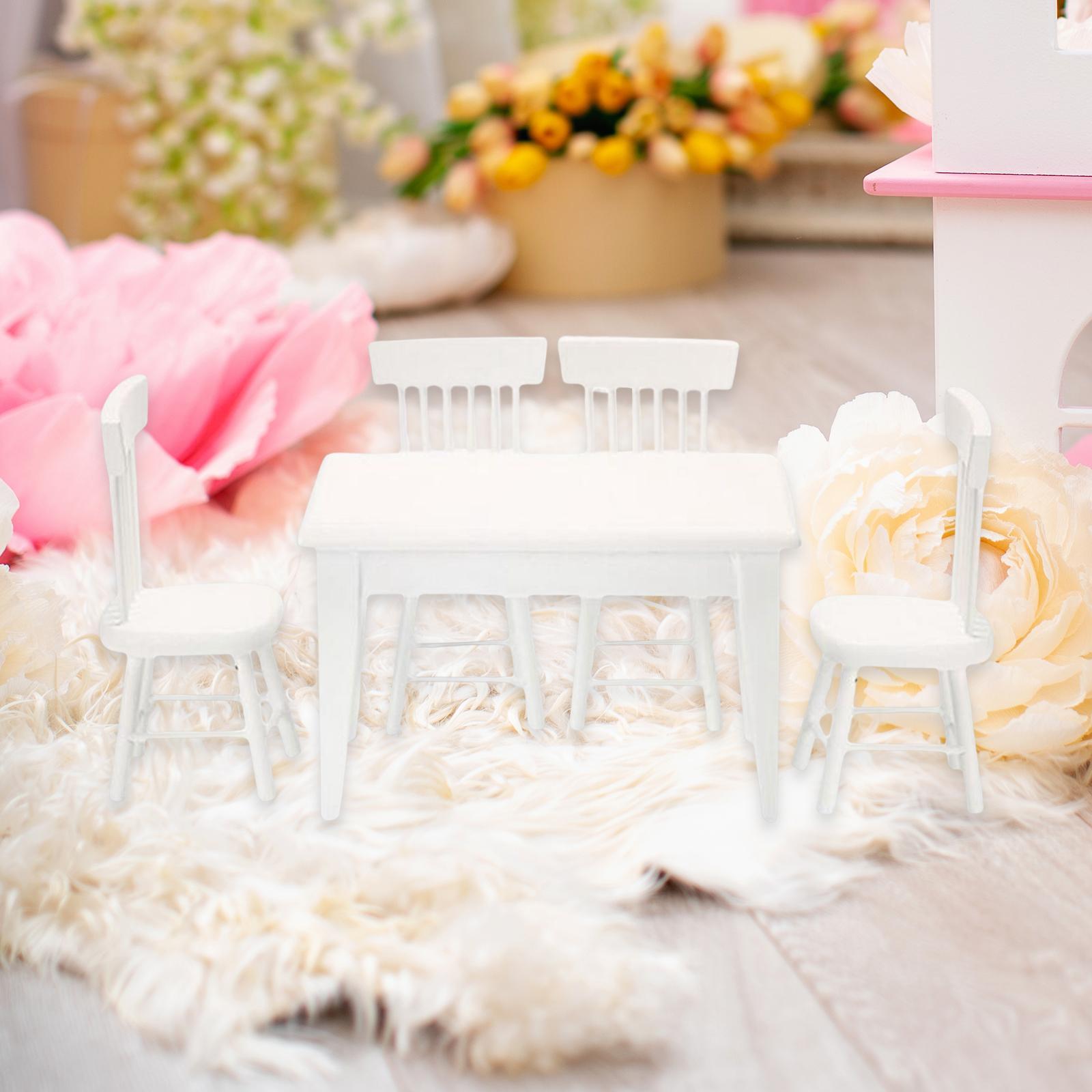 5 Pack Doll House Furniture Toys Accessories DIY Wood 1/12 for Dolls House