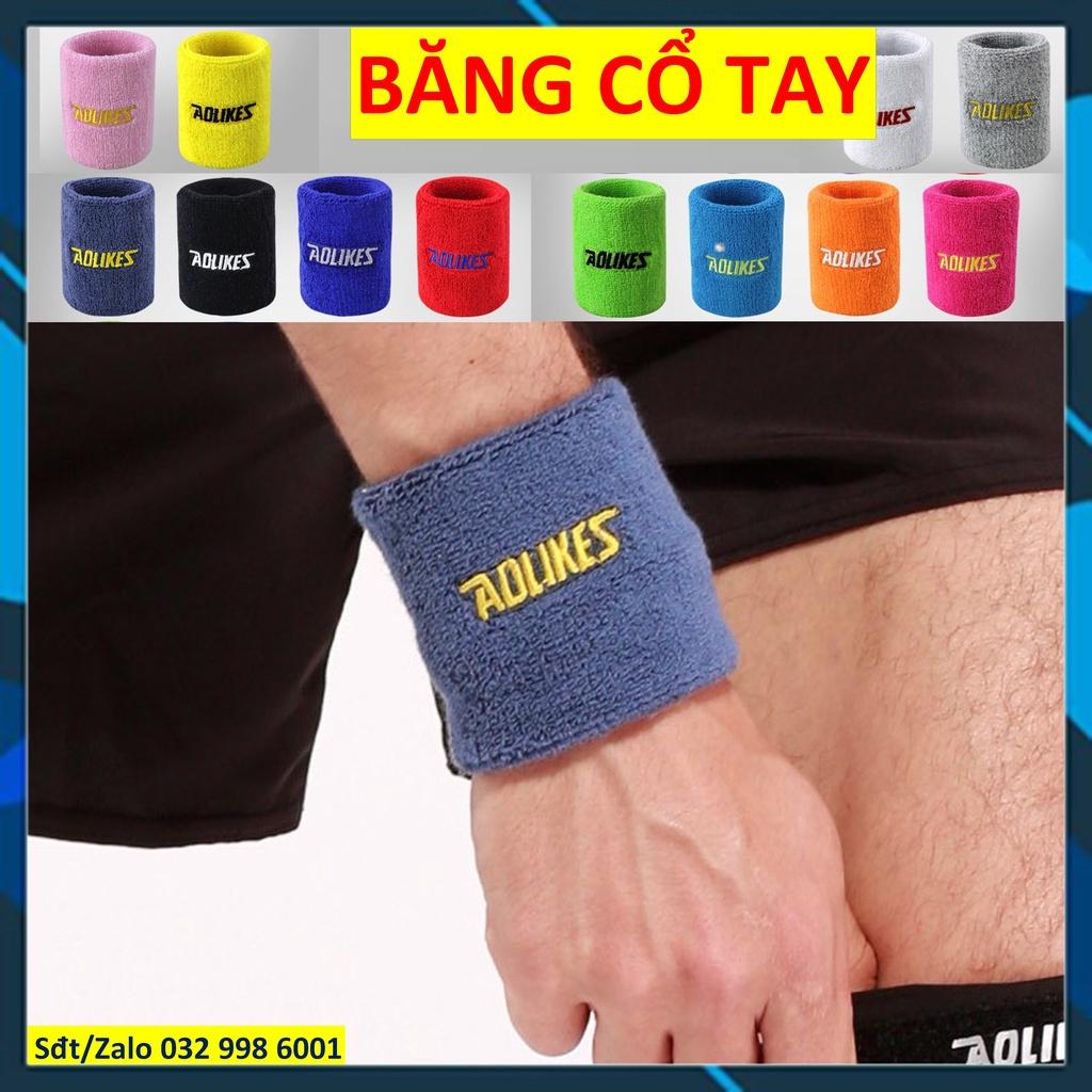 Xỏ cổ tay Băng cổ tay tập gym thấm mồ hôi chính hãng Aolikes 0230 0235 0236 yeah