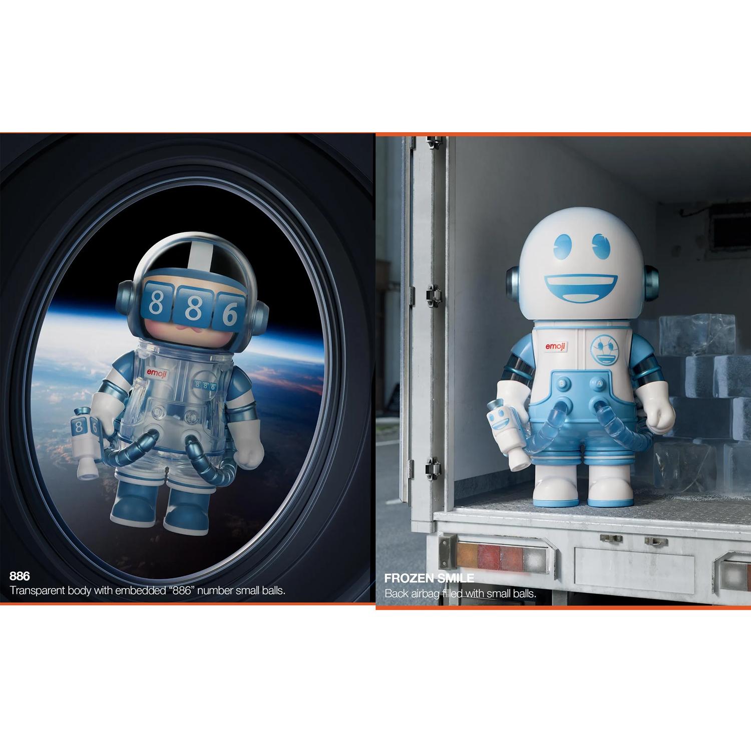 Đồ Chơi Mô Hình Pop Mart Mega Space Molly 100% x Emoji Series 4 (Mẫu Sản Phẩm Bên Trong Là Ngẫu Nhiên)