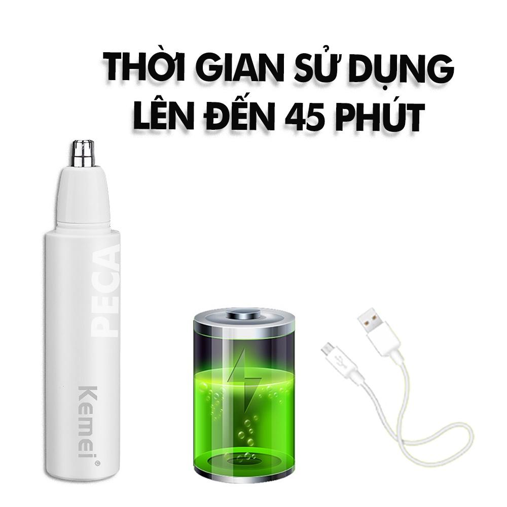 Máy cắt tỉa lông mũi Kemei KM-X4 cao cấp dùng sạc USB thiết kế nhỏ gọn tiện lợi mang theo dễ sử dụng