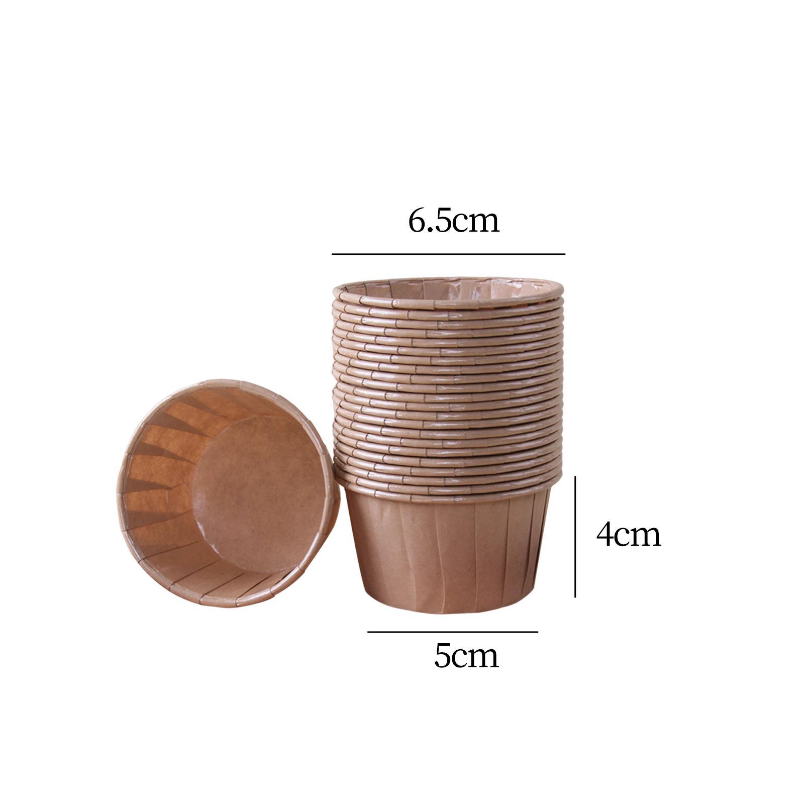 50 Pieces Greaseproof Paper Cupcake Wrappers Baking Cups Accessory Durable