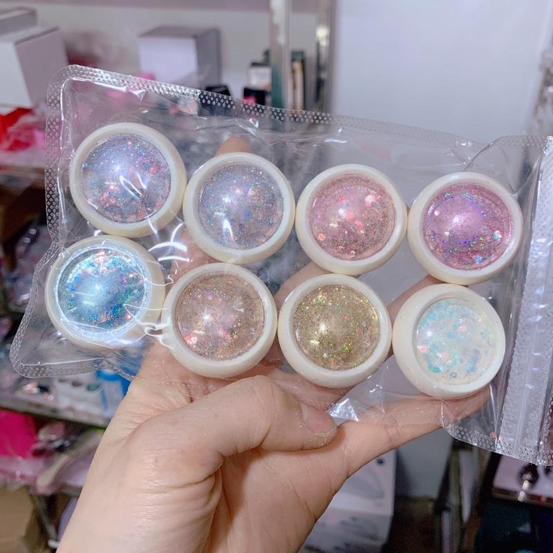 Set kim tuyến vảy cá 8 màu, kim tuyến rắc móng